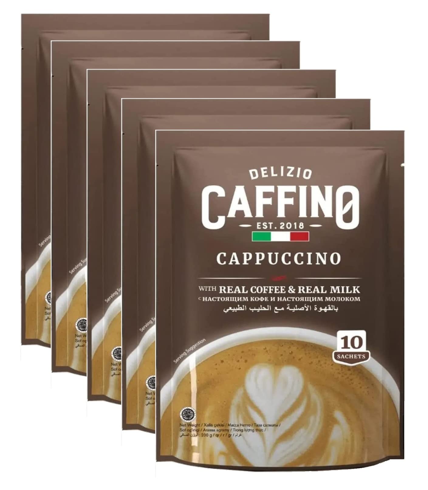 Delizio Caffino 50x Sachets @20g - Cappuccino | 3in1 Instant